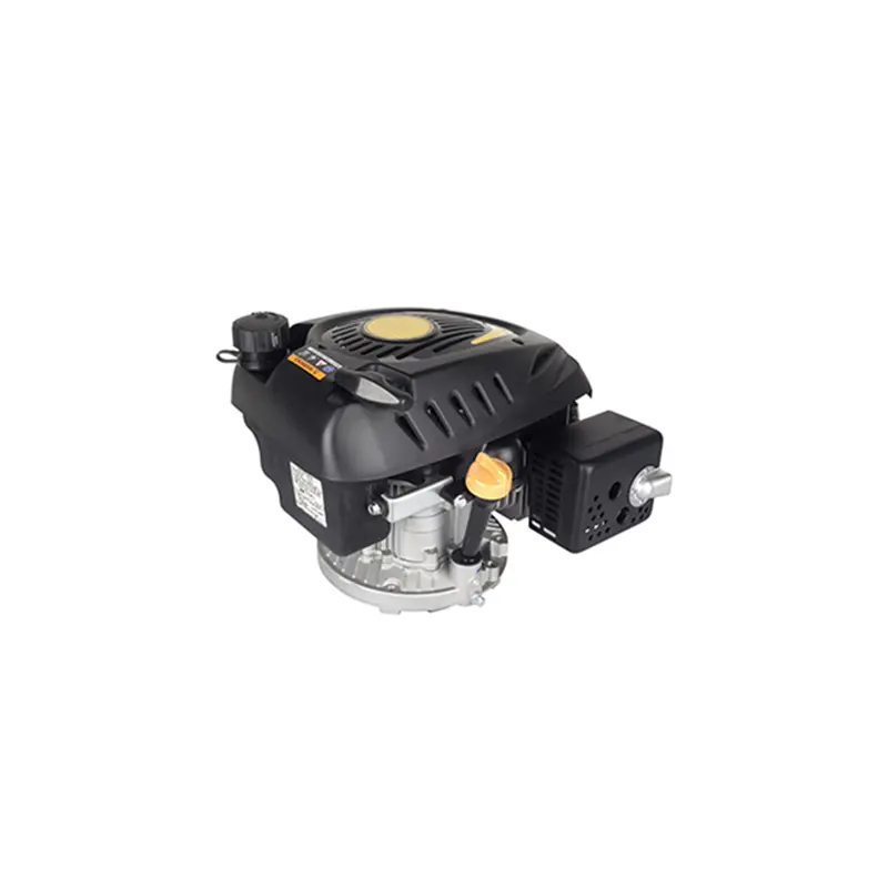 RV225 223cc Vertical Shaft 4-Stroke Gas Engine, Black with Yellow Accent