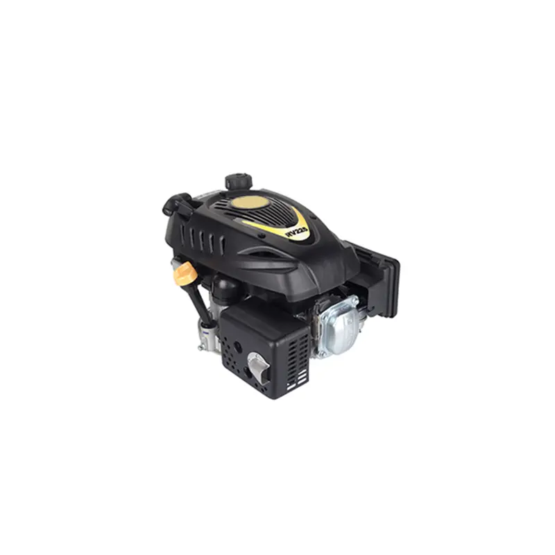 RV225 223cc Vertical Shaft 4-Stroke Gas Engine, Black with Yellow Accent